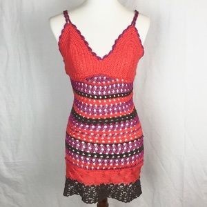 Brazen Crochet Knit Dress Small
